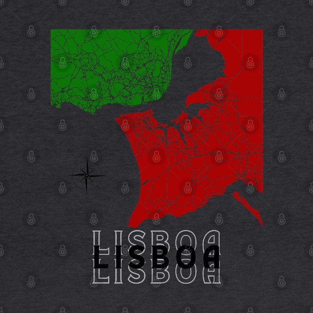 Lisboa Portugal MAP by Creatyle